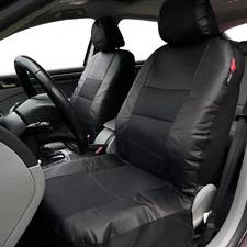 For Honda Accord 2006 Black Leatherette w/ Canvas Front Set Car Seat Covers