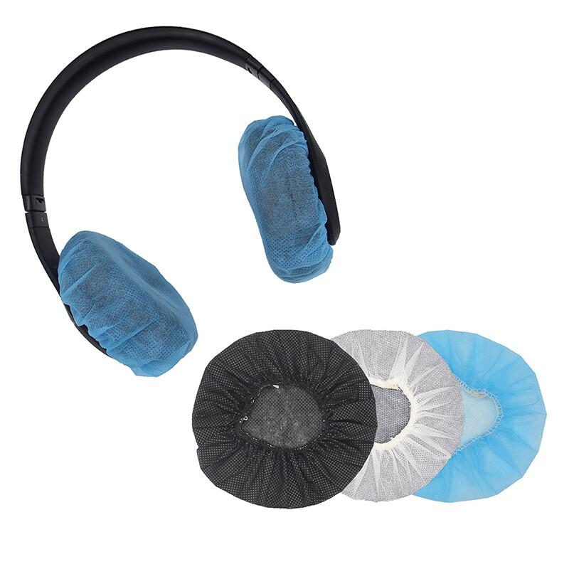 100Pcs Disposable Headphone Covers Stretch NonWoven Headset Sanitary