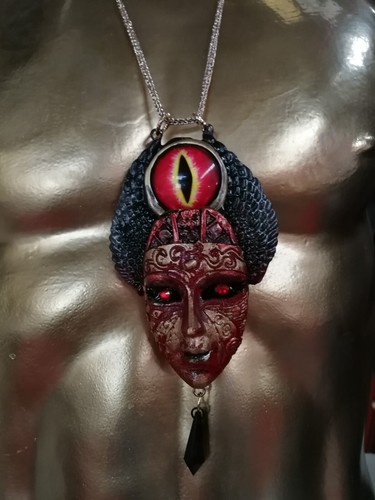 Lucifer Talisman Satanic Amulet Satanist Pendant Satan Jewelry Lord Sauron Eye - Picture 5 of 24