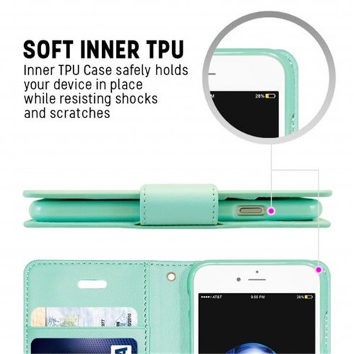 iPhone 7 / 8 Genuine Mercury Goospery SONATA Diary Stand Wallet Case Cover + SP - Picture 27 of 48