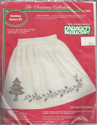 Hostess Apron Embroidery Kit ~ Paragon Needlecraft - The Christmas Collection