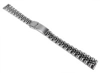 Minott Uhrenarmband Massives Edelstahl Band Silberfarben 14Mm 22913