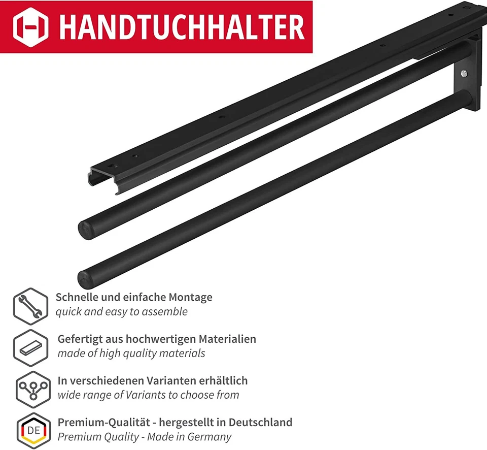 Häfele porta asciugamani bagno Estendibile Estraibile Geschirrtuchhalter Cucina - Immagine 4 di 4