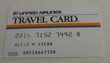 United Airlines Travel Card - Un-Signed Vintage Expired Collectible