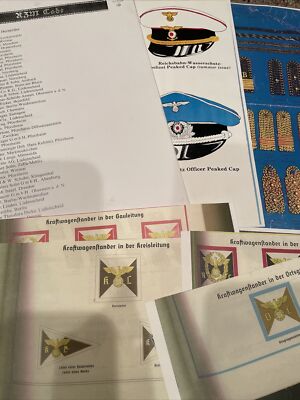 Visor Reference World War II German collectors reference papers. Listing of all visor ...