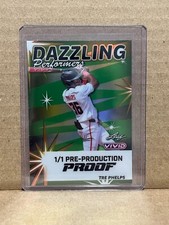 Tre Phelps 2024 Leaf Vivid Baseball 1/1 Pre Production Proof