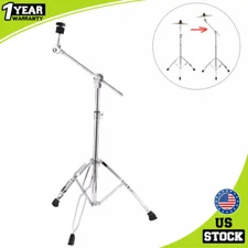 Straight Boom Cymbal Stand Double Braced Heavy Duty Alloy Tripod Stand Holder US