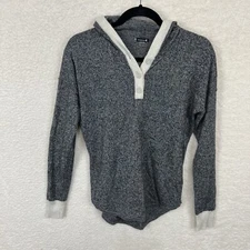 Smartwool Shadow Pine Hoodie Sweater Women’s L Gray Merino Wool Blend Pullover