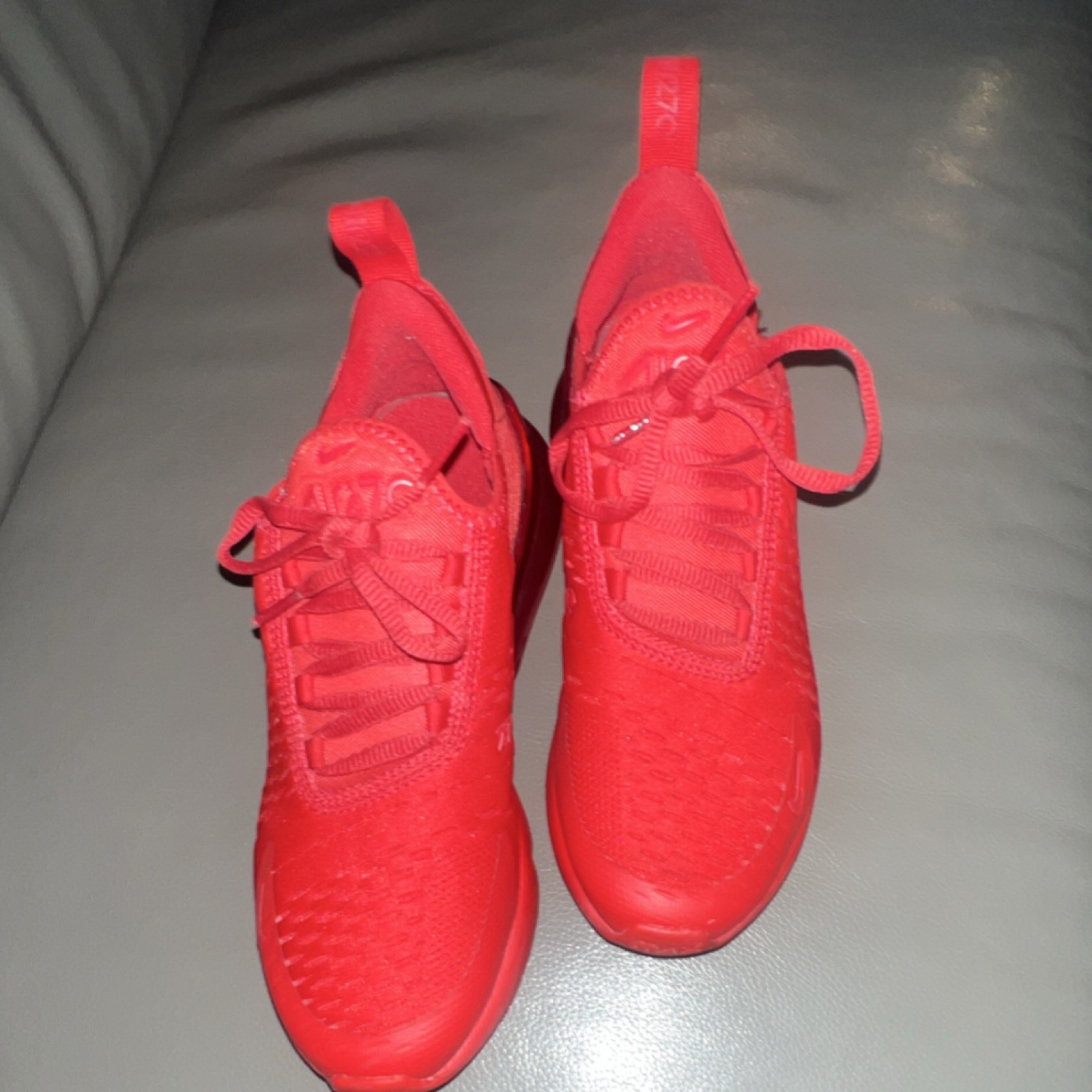 Nike Red Solid Low Top Lace-Up Athletic Sneaker Unisex Adult