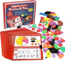 Magnetic Fraction Tiles  Fraction Circles Activity Set - Math Manipulatives ...