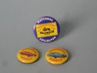 Matchbox 3 x old Metal Badges Pin Very Rare Wide Lesney Era Badge