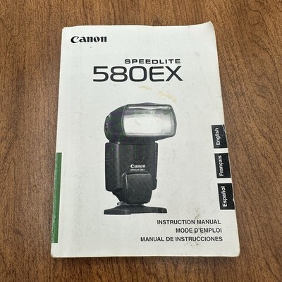 Canon 580EX II Speedlite Flash Instruction Manual / User Guide (3 Languages)