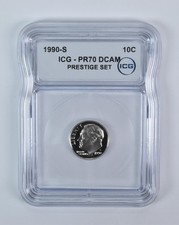 1990-S Roosevelt Dime Prestige Set PR70 DCAM ICG *0093