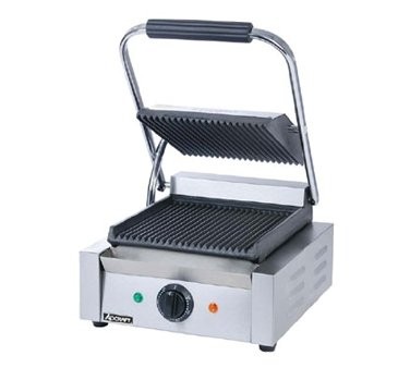 Adcraft SG-811 12'' Commercial Sandwich Panini Grill w/ Cast Iron Grooved Plat...