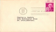 Vintage FDC USPS Scott #945 Thomas A Edison c1947