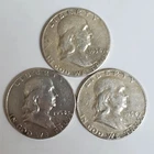 1952 P,D,S Franklin Half Dollars 90% SILVER (3 Coin Set) **Exact Coins** #00-36