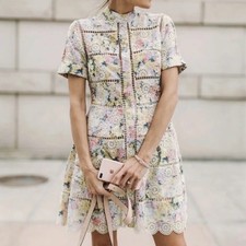 Zimmermann Valour Hydrangea Bell Dress Size 1, US 6, AU 10 Mini NEW WITH TAGS