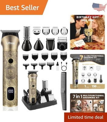 Rechargeable Beard Trimmer with Stainless Steel Blades - Perfect Grooming Gift
