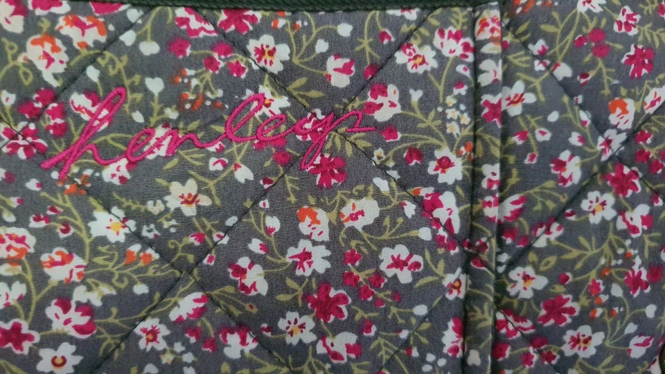 Henleys Quilted Jacket Coat Top Floral Pattern Size 10 Measurements Provided - Image 3 of 4