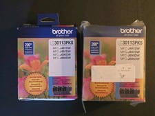 Brother LC30113PKS Tri Color Ink Cartridges C/M/Y EXP: 11/27 NEW Sealed Lot Of 2