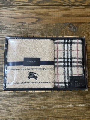 BURBERRY  Face towel and Hand towel set  Made In Japan