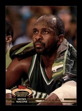  106 Moses Malone  Bucks 1992 Topps Basketball Sports Trading Card 