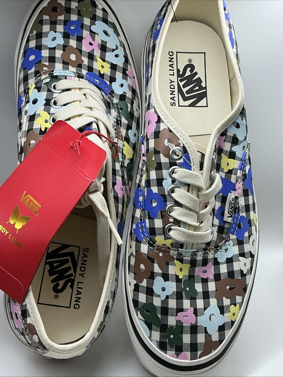 Vans Sandy Liang x Authentic VN0A5KX4AXG Men\'s Size‎ 8.5 Women\'s Size 10 Vans Sandy Liang Authentic 44 Dx Gingham Floral Size 9.5  main image 4