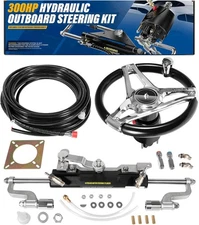 300HP Boat Outboard Hydraulic Steering System Kit with Steering Wheel