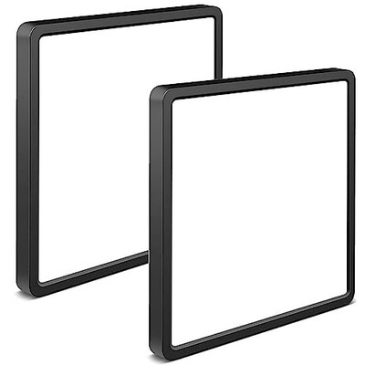 2Pack 12inch 28W LED Flush Mount Ceiling Light,Square 3200LM 6000K Black-2Pack