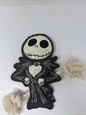 Nightmare Before Christmas Jack Dog Toy Fetch For Pets 10" Plush Rope