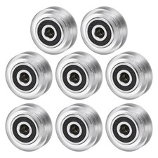 8Pcs 3D Printer Rollers V Slot 0.94" POM Pulley 625RS for 3D Printer Transparent