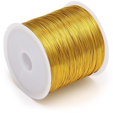 328Ft 0.4MM Jewelry Wire, 26 Gauge Tarnish Resistant Beading Wire for Gold