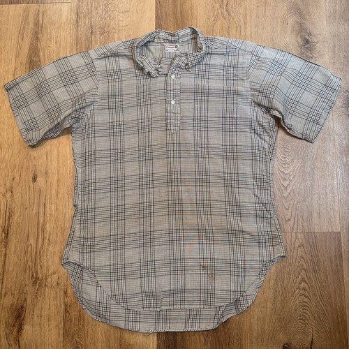 Vtg 50s 60s McGregor Shirt Mens 765 Wash and Wear MCM Mod Tunic Pullover Large - Picture 6 of 14