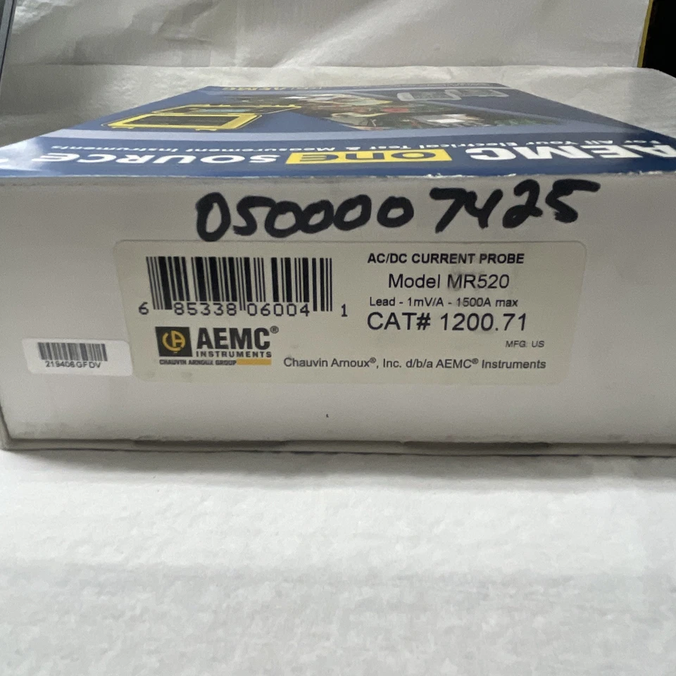 AEMC MR250 AC/DC Current Probe-Clamp-On MD# 2117.74-1000A-Made in USA-New in Box - Image 4 of 4