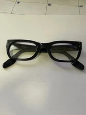 American Optical Vintage Eyeglasses- AOSafety-Made in USA-5 1/2-46-22-Black-RARE