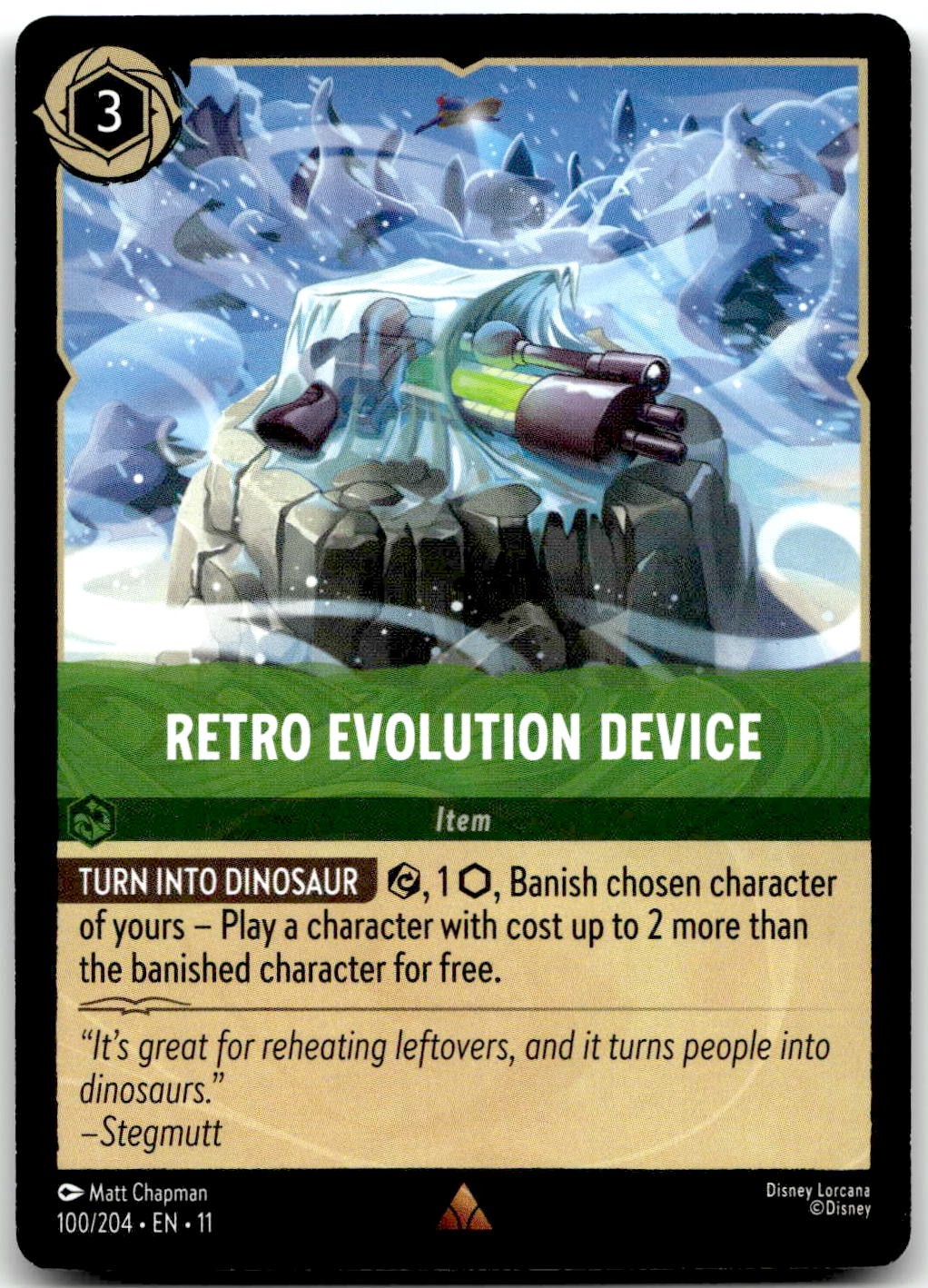 Lorcana Retro Evolution Device Winterspell 11 #100/204 Rare NM *SALE*!