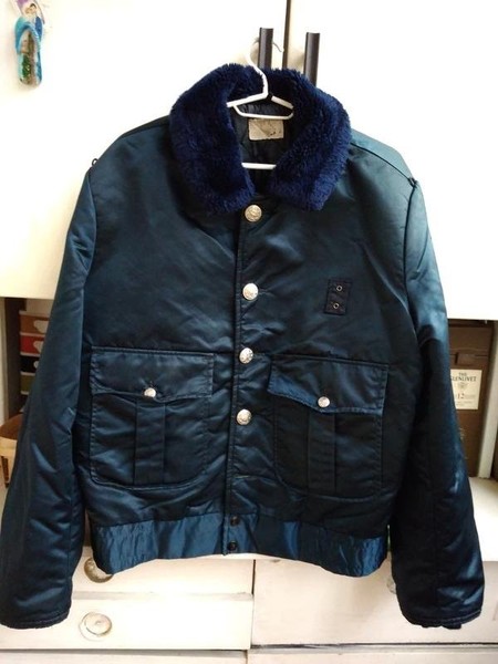 Men American Vintage Jacket Navy Polyester 36 / S