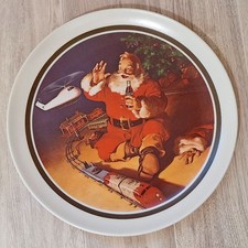"A Coke And A Smile" Melamine Coca Cola Santa Train Plate