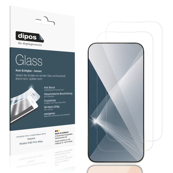 2X Schutzfolie FüR Xiaomi Redmi K90 Pro Max - Anti-Shock 9H Folie Dipos Glass-image