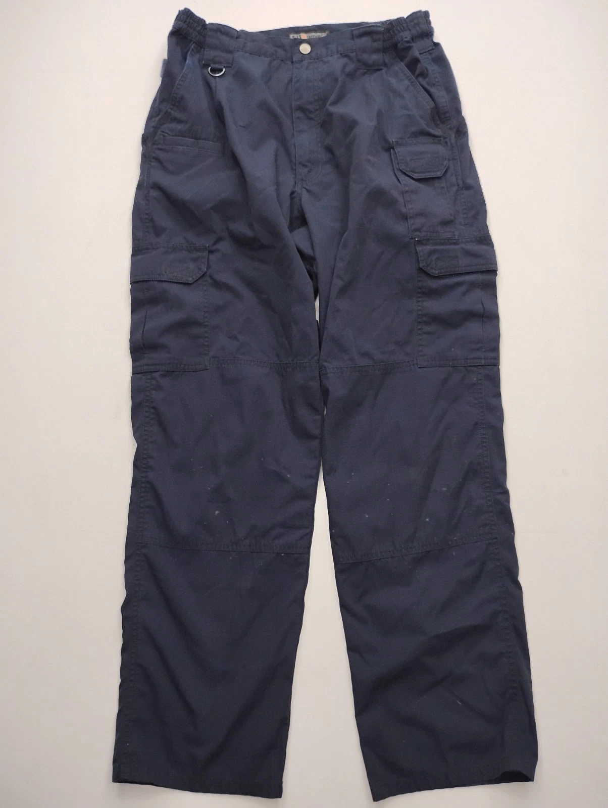 5.11 Tactical Pants Mens 34x32 Navy Blue Cargo Utility Double Knee Ripstop Flex