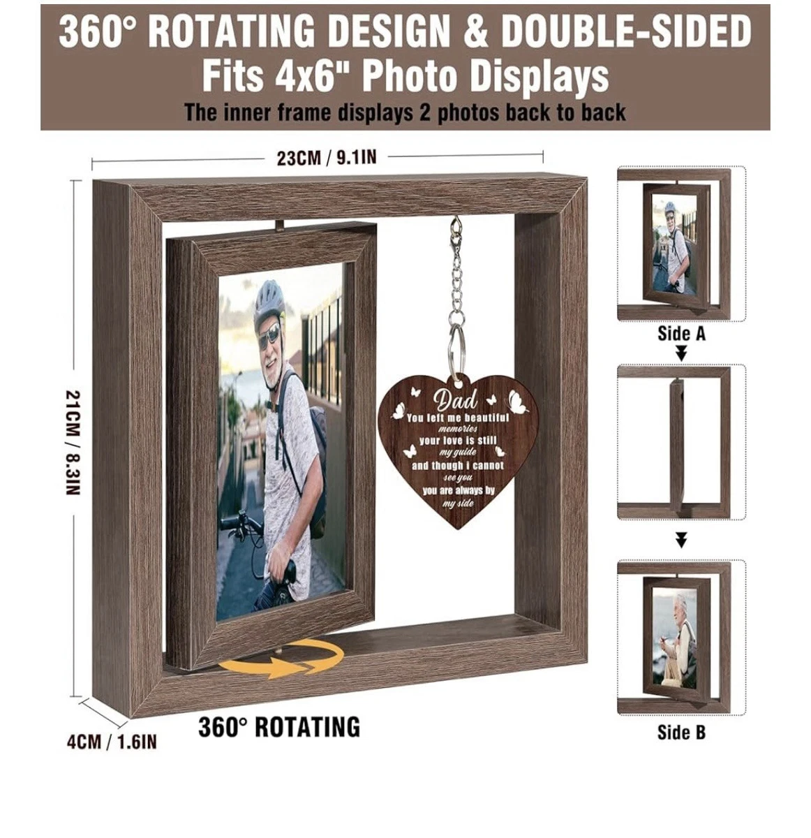 Rotating Frame Picture Frames for sale | eBay