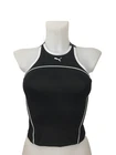Puma Women's Fit Strong Fitted Tank Top Black Crossback Wicking Stretchy New