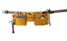 11 Pocket Handyman Apron Belt Brown Suede Leather McGuire Nicholas 1499