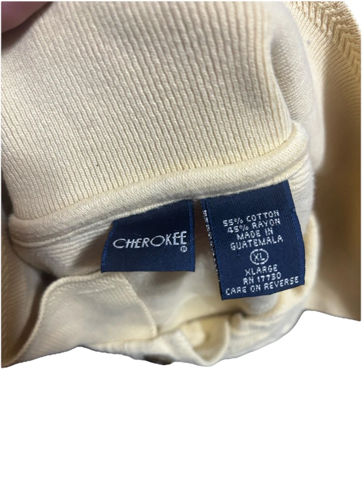 Camisa polo Cherokee Henley a rayas amarillas manga corta para hombre XL 100 % algodón Foto 2 de 2