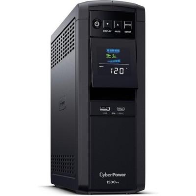 PFC Sinewave UPS Battery Backup and Surge Protector, 1500VA 1000W, AVR, 12