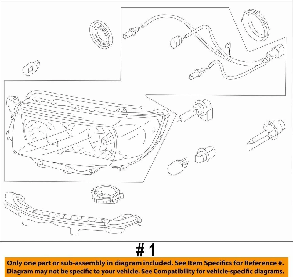 06 07 08 SUBARU FORESTER Headlamp Assembly Passenger Side Right Foto 4 de 4