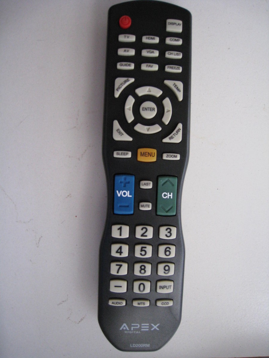 Brand New! Original APEX DIGITAL LD200RM LCD / LED HDTV Remote 