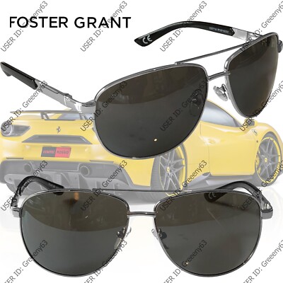 Foster Grant Design Mens Sporty Pilot Gun Metal driving