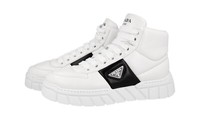 Prada Padded Nappa HIGH-TOP Sneaker Schuhe 2TE193 Weiss Leder Neu 8,5 42,5 43