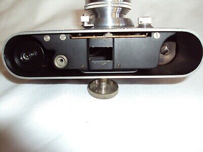 Vintage Rare Elega 35 Camera 45mm F3.5 Anastigmat Lens, Leather Case Clean